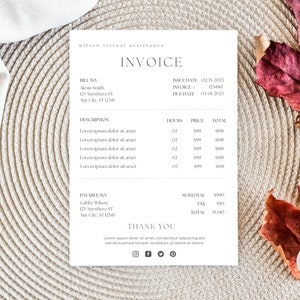 Invoice Template, Printable Invoice, Editable Invoice, Business Invoice, Order Form, Invoice Template Download, Client Invoice Template