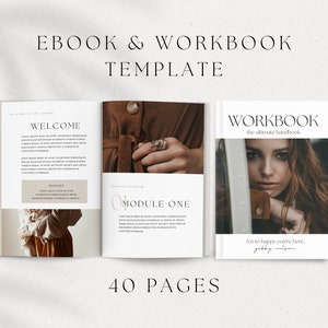 Ebook Template Canva, Coaching Workbook Template, Lead Magnet Template, Course Creator Template, Coaching Worksheets, Ebook PDF