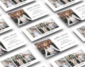 Photography Business Card, Unique Business Card, DIY Printable Business Card, Business Card Design, Business Card Template QR Code