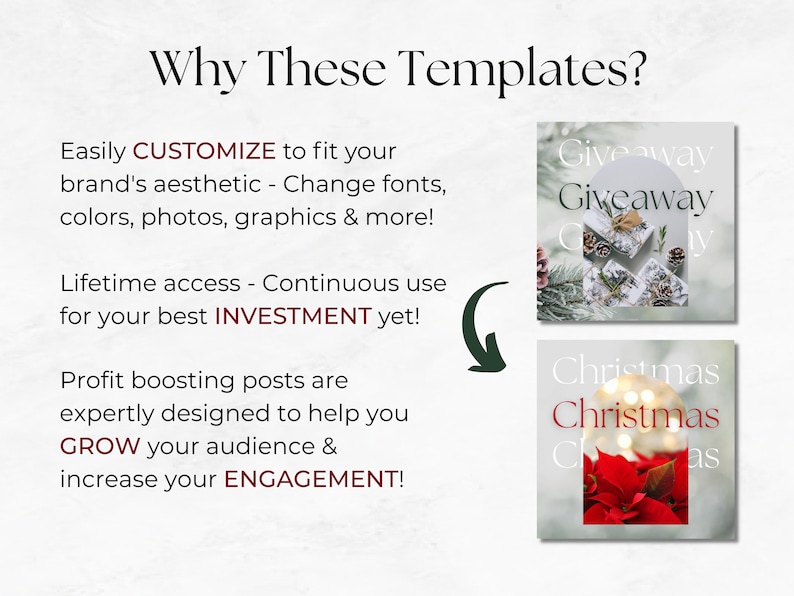 Christmas Facebook Post Templates, Christmas Facebook Templates Canva