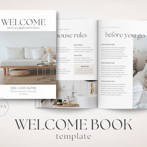 Airbnb Welcome Book Template, House Host Manual Guidebook Template, VRBO Welcome Book, Vacation Rental Template, Canva Welcome Guide