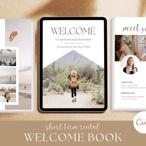 Airbnb Welcome Book Template, Vacation Rental Welcome Book, VRBO Welcome Book, Editable Airbnb Guest Book, House manual, Canva Welcome Guide