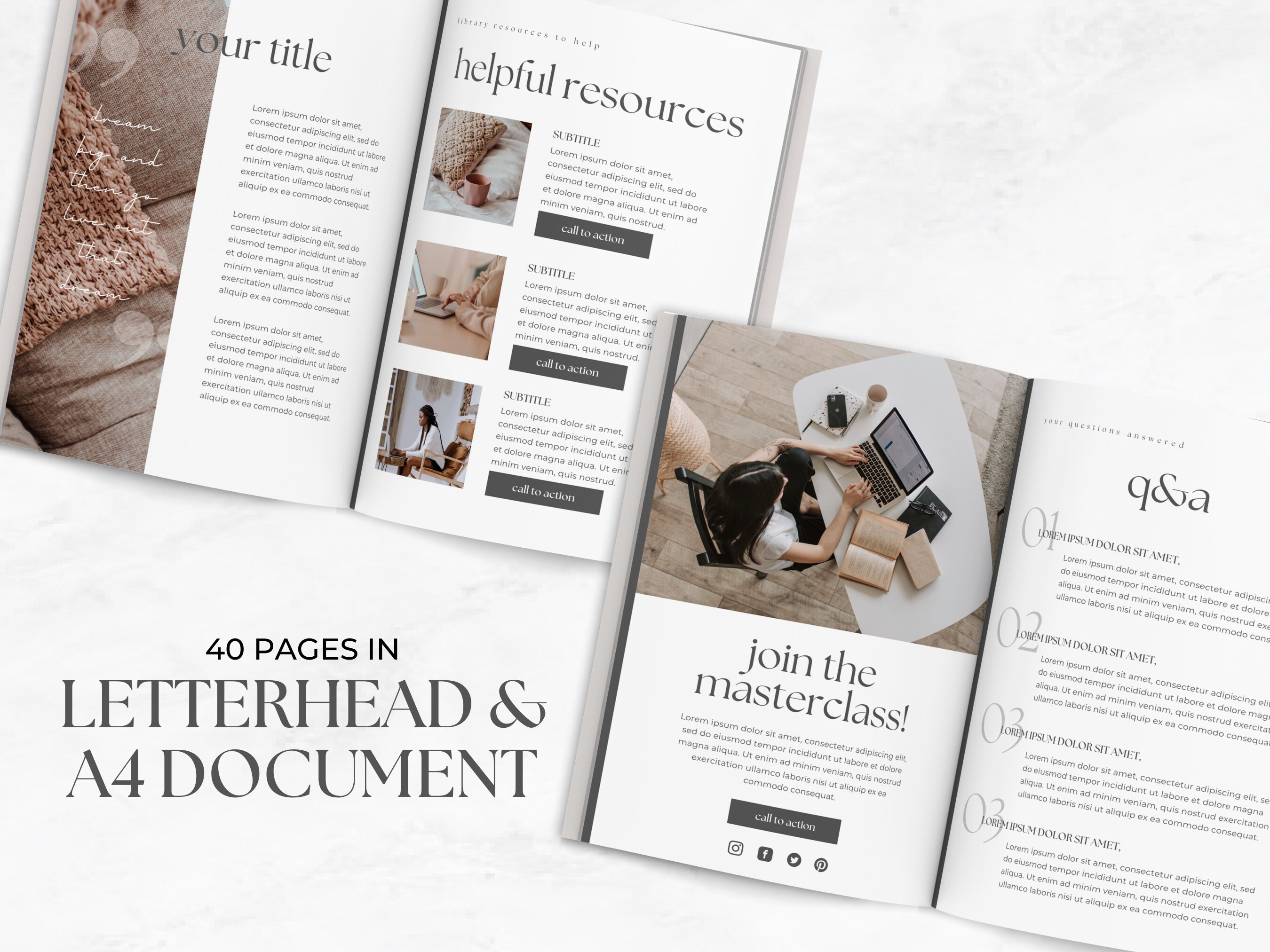 Ebook Template, Course Creator Workbook Template Canva, Lead Magnet ...