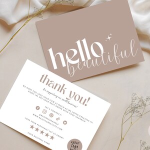 Thank You Cards Business, Thank you Cards Small Business, Editable Thank You Cards Printable, Customer Thank You, Package Insert Card