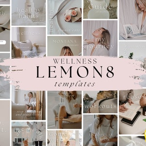 lemon8 Template, Wellness Lemon8 Template, Boho Lemon8 Post, Lemon8 Template Canva, Lemon8 Content Creator, Blogger Template, Lemon8 Design