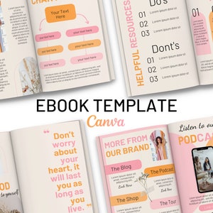 Ebook Template for Coaches, Course Creator Ebook Workbook Template Canva, Lead Magnet Template, Workbook Template, Coaching Canva Ebook