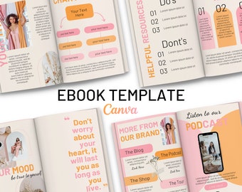 Ebook Template for Coaches, Course Creator Ebook Workbook Template Canva, Lead Magnet Template, Workbook Template, Coaching Canva Ebook