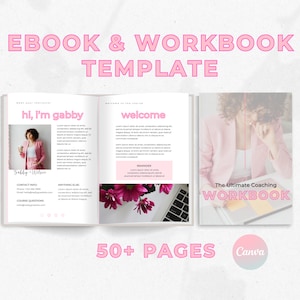 Ebook Template Canva, Coaching Workbook Template, Lead Magnet Template, Course Creator Template, Coaching Worksheets, Ebook PDF