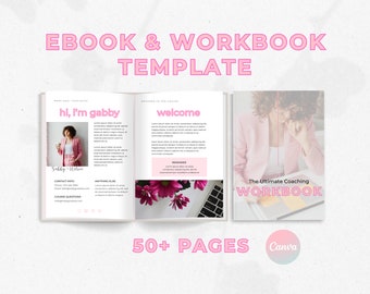 Ebook Template Canva, Coaching Workbook Template, Lead Magnet Template, Course Creator Template, Coaching Worksheets, Ebook PDF