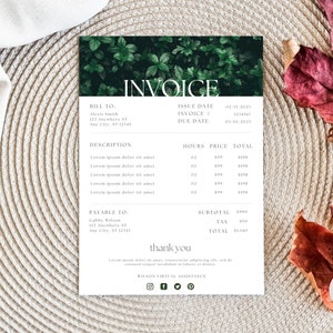 Invoice Template, Printable Invoice, Editable Invoice, Business Invoice, Order Form, Invoice Template Download, Client Invoice Template