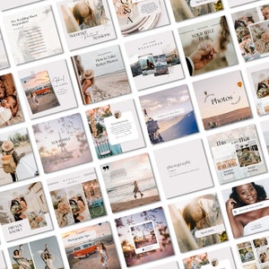 Photography Instagram Template Bundle, Photographer Instagram Post, Branding Kit Photography, Social Media Post, Photographer Template image 5