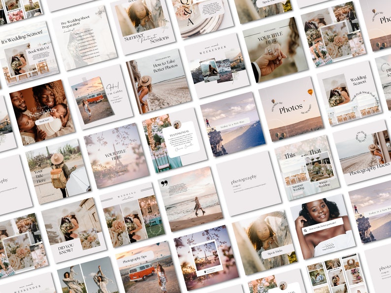 Photography Instagram Template Bundle, Photographer Instagram Post, Branding Kit Photography, Social Media Post, Photographer Template image 5