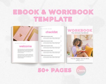 Ebook Template Canva, Coaching Workbook Template, Lead Magnet Template, Course Creator Template, Coaching Worksheets, Ebook PDF