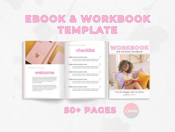 Ebook Template Canva, Coaching Workbook Template, Lead Magnet Template, Course Creator Template, Coaching Worksheets, Ebook PDF
