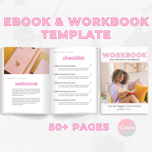 Ebook Template Canva, Coaching Workbook Template, Lead Magnet Template, Course Creator Template, Coaching Worksheets, Ebook PDF
