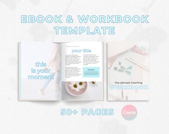 Ebook Template Canva, Coaching Workbook Template, Lead Magnet Template, Course Creator Template, Coaching Worksheets, Ebook PDF