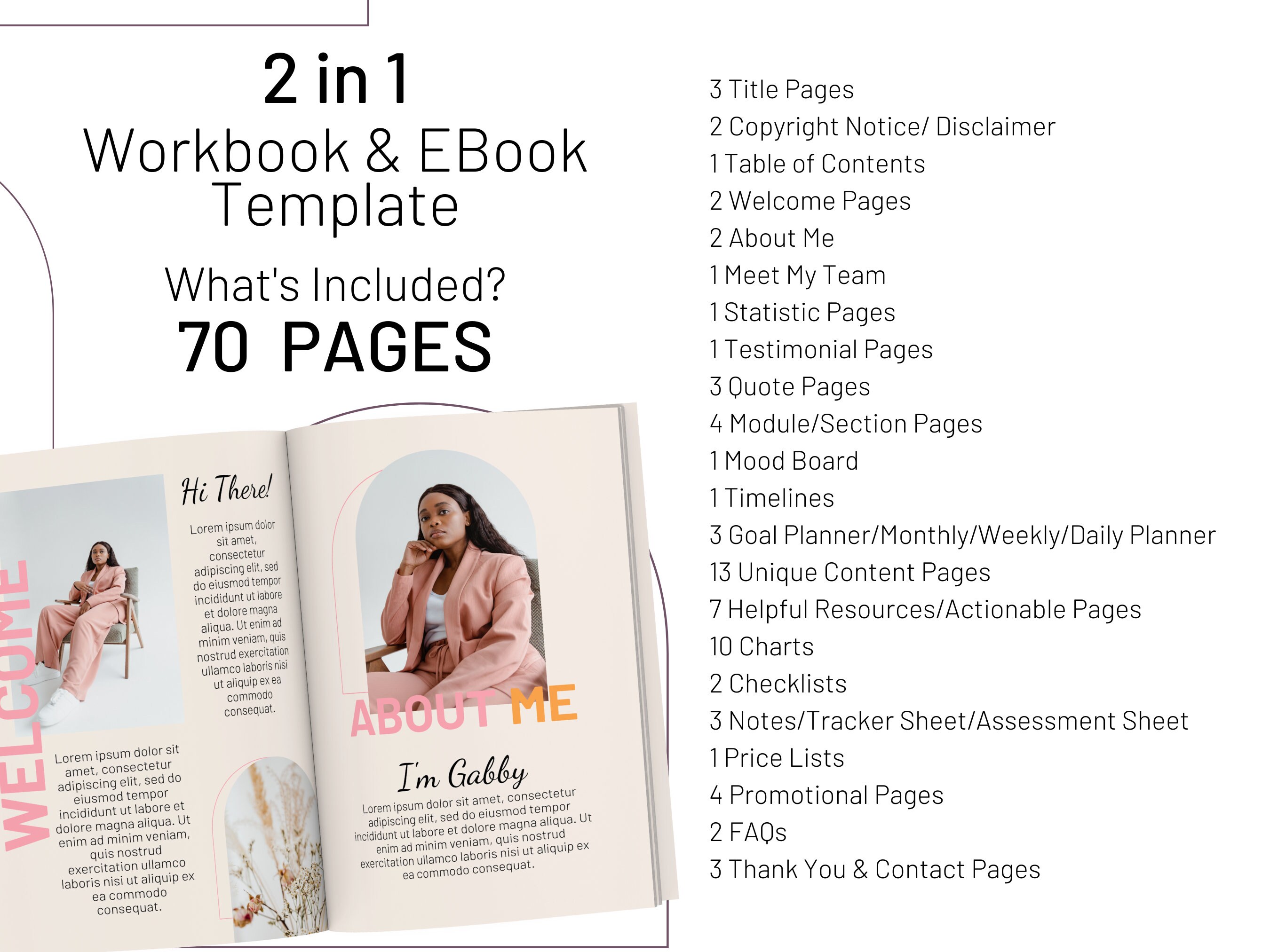 Canva Ebook Template for Coaches & Course Creators | Editable Workbook ...