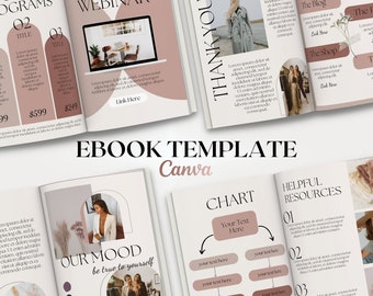 Ebook Template for Coaches, Course Creator Ebook Workbook Template Canva, Lead Magnet Template, Workbook Template, Coaching Canva Ebook