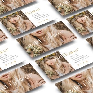 Unique Business Card, Boho Business Card Template Canva, DIY Printable Business Card, Minimal Business Card, Business Card Design