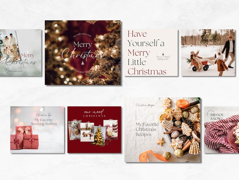 Christmas Facebook Post Templates, Christmas Facebook Templates Canva