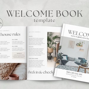 Airbnb Welcome Book Template, Airbnb Guestbook, VRBO Welcome Book Template, Vacation Rental Welcome Book, Airbnb Welcome Sign