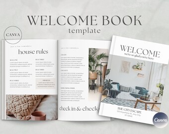 Airbnb Welcome Book Template, Airbnb Guestbook, VRBO Welcome Book Template, Vacation Rental Welcome Book, Airbnb Welcome Sign