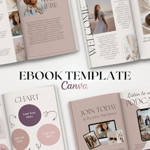 Ebook Template for Coaches, Course Creator Ebook Workbook Template Canva, Lead Magnet Template, Workbook Template, Coaching Canva Ebook