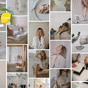 lemon8 Template, Wellness Lemon8 Template, Boho Lemon8 Post, Lemon8 Template Canva, Lemon8 Content Creator, Blogger Template, Lemon8 Design
