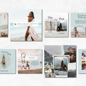 Travel Instagram Templates, Travel Agent Template, Travel Digital ...