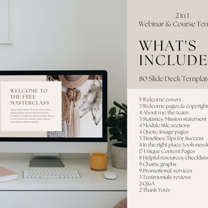 Online Course Slide Deck Template, Webinar Template, Course Creator ...