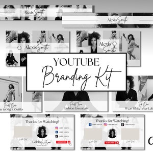 YouTube Branding Kit, YouTube Banner Template Canva, YouTube Template Editable, YouTube Thumbnail Template, YouTube Channel Kit