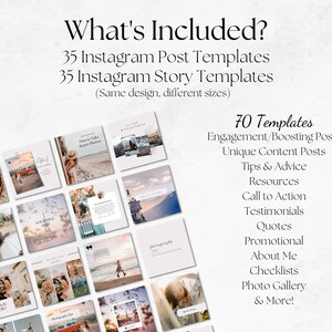 Photography Instagram Template Bundle, Photographer Instagram Post, Branding Kit Photography, Social Media Post, Photographer Template image 6
