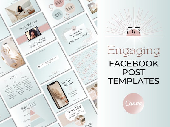 Facebook Post Canva Template, Budget Template Facebook, Facebook Template Canva for Coaches, Social Media Post, Facebook Marketing
