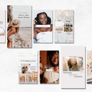 Photography Instagram Template Bundle, Photographer Instagram Post, Branding Kit Photography, Social Media Post, Photographer Template image 4