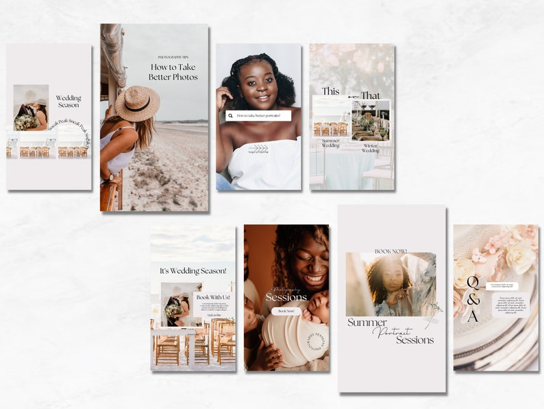 Photography Instagram Template Bundle, Photographer Instagram Post, Branding Kit Photography, Social Media Post, Photographer Template image 4