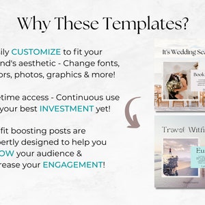 Photography Instagram Template Bundle, Photographer Instagram Post, Branding Kit Photography, Social Media Post, Photographer Template image 7