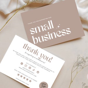 Danksagungskarten Business, Danksagungskarten Small Business, Moderne Dankeskarten druckbar, Kundendanke, Packungsbeilage Karte