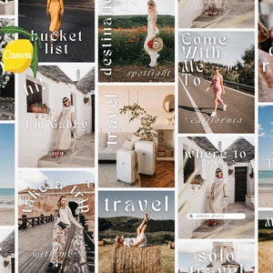 lemon8 Template, Travel Lemon8 Template, Boho Lemon8 Post, Lemon8 Template Canva, Lemon8 Content Creator, Blogger Template, Canva Template