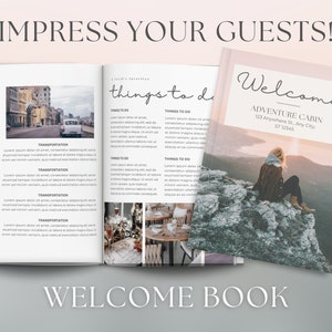 Airbnb Welcome Book Template, House Host Manual Guidebook Template, VRBO Welcome Book, Vacation Rental Template, Canva Welcome Guide