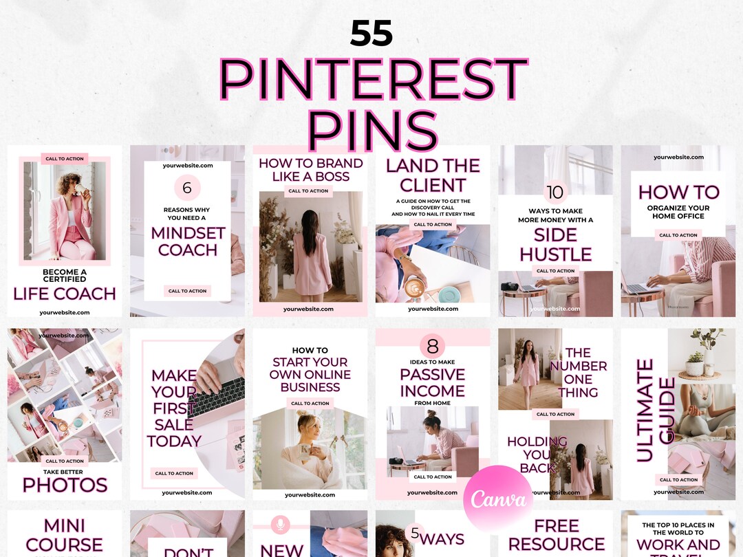 Pinterest Samples Pinterest Pin Template for Canva | Editable Pinterest Templates for ...