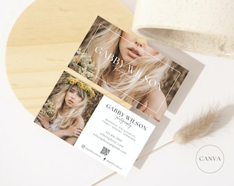 Photography Business Card, Unique Business Card, DIY Printable Business Card, Business Card Design, Business Card Template QR Code