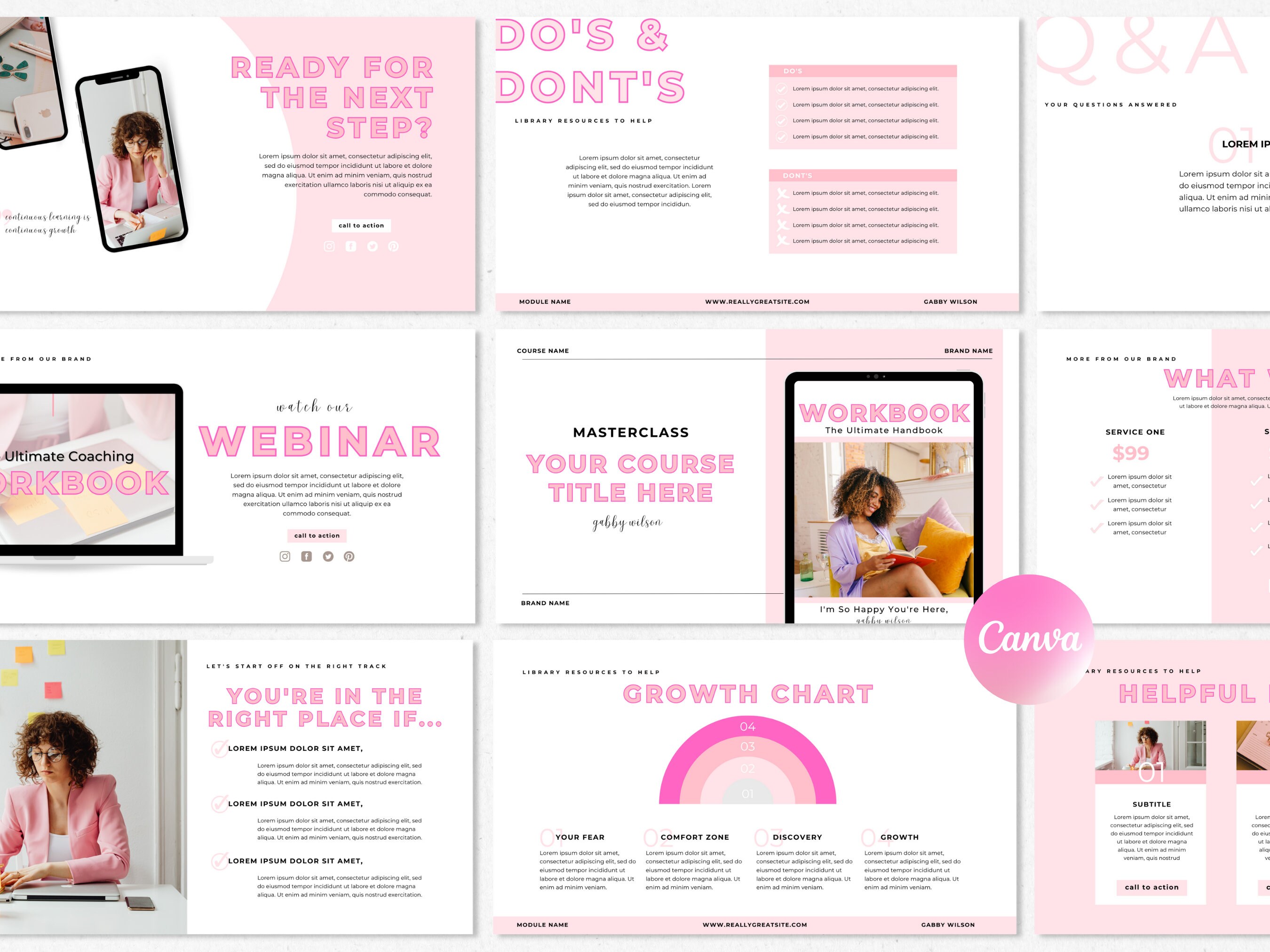 Slide Deck Template, Presentation Template, Course Creator Template, Pitch Deck Template, Online Course, Webinar Template, Masterclass