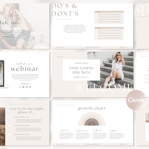 Slide Deck Template, Presentation Template, Course Creator Template, Pitch Deck Template, Online Course, Webinar Template, Masterclass