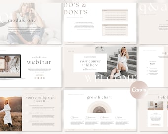 Slide Deck Template, Presentation Template, Course Creator Template, Pitch Deck Template, Online Course, Webinar Template, Masterclass
