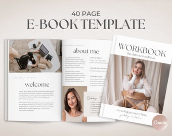 Ebook Template, Course Creator Workbook Template Canva, Lead Magnet Template, Workbook Template, Coaching Ebook, Course Guide