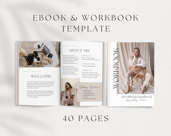 Ebook Template Canva, Coaching Workbook Template, Lead Magnet Template, Course Creator Template, Coaching Worksheets, Ebook PDF