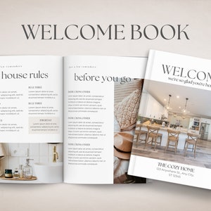 Airbnb Welcome Book Template, Airbnb Guestbook, VRBO Welcome Book Template, Vacation Rental Welcome Book, Airbnb Welcome Sign