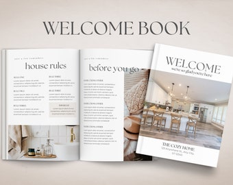 Airbnb Welcome Book Template, Airbnb Guestbook, VRBO Welcome Book Template, Vacation Rental Welcome Book, Airbnb Welcome Sign