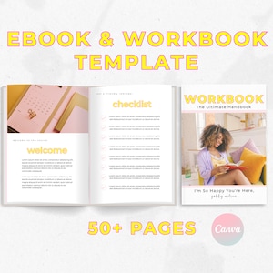 Ebook Template Canva, Coaching Workbook Template, Lead Magnet Template, Course Creator Template, Coaching Worksheets, Ebook PDF