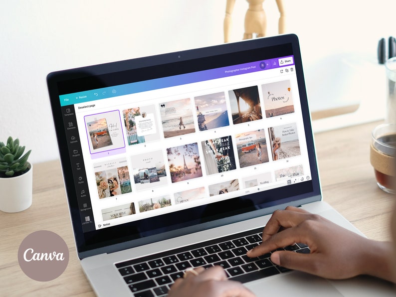Photography Instagram Template Bundle, Photographer Instagram Post, Branding Kit Photography, Social Media Post, Photographer Template image 2